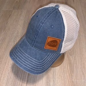 Cap America Pork Logo Blue Denim Baseball Hat Cap Snapback